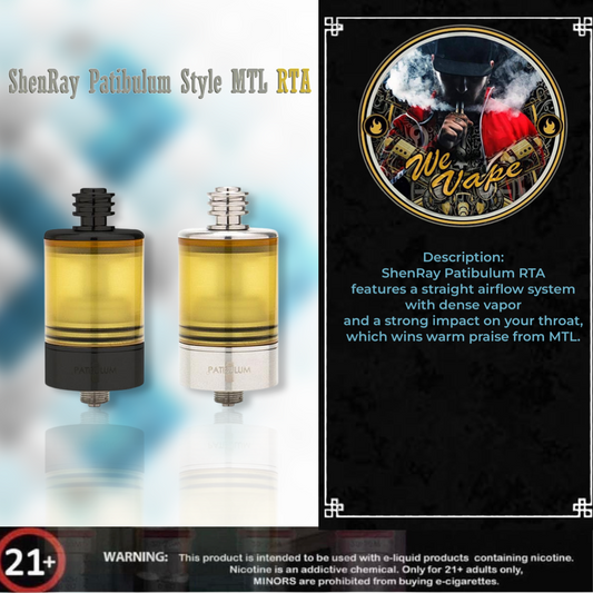 Patibulum RTA by ShenRay-features a straight airflow system with dense vapor and a strong impact on your throat, which wins warm praise from MTL.