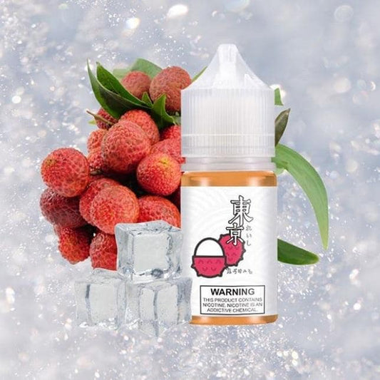 Iced Litchi by TOKYO Saltnic E-Liquid Bottle – A refreshing litchi experience with a cool twist.