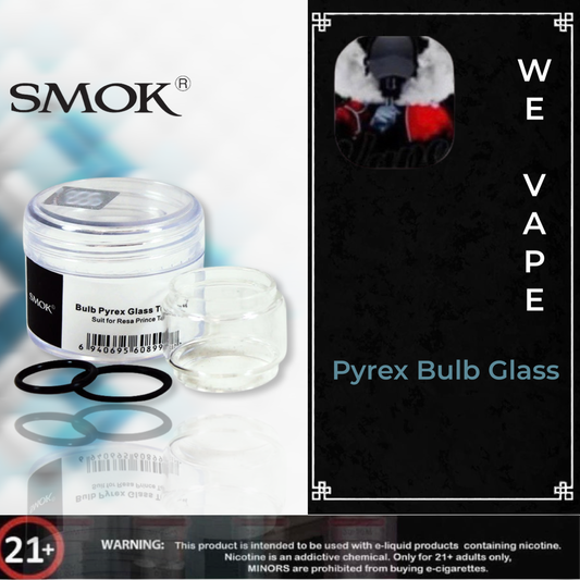 Bulb Pyrex Glass Tube by Smok - Durable and high-capacity glass tube for enhanced vape tank performance.