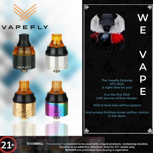 Galaxies MTL RDA by Vapefly - Exceptional Mouth-to-Lung Vaping Experience for UAE Enthusiasts.