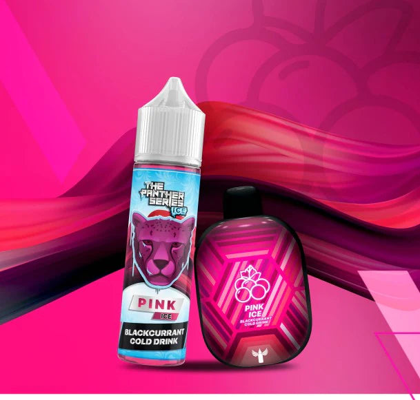 PINK ICE BlackCurrant Cold drink, a refreshing blend of juicy blackcurrant flavor and icy coolness, providing a chilled and invigorating vaping experience reminiscent of a cold beverage on a hot summer day