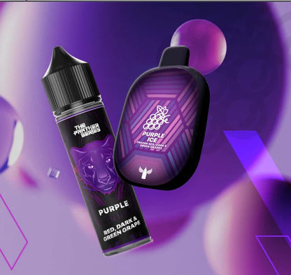 Purple Ice Frozen Red Dark and Green Grape, a delightful combination of frozen dark red berries and juicy green grapes, providing a refreshing and icy vaping experience with a perfect balance of sweet and tangy flavors.