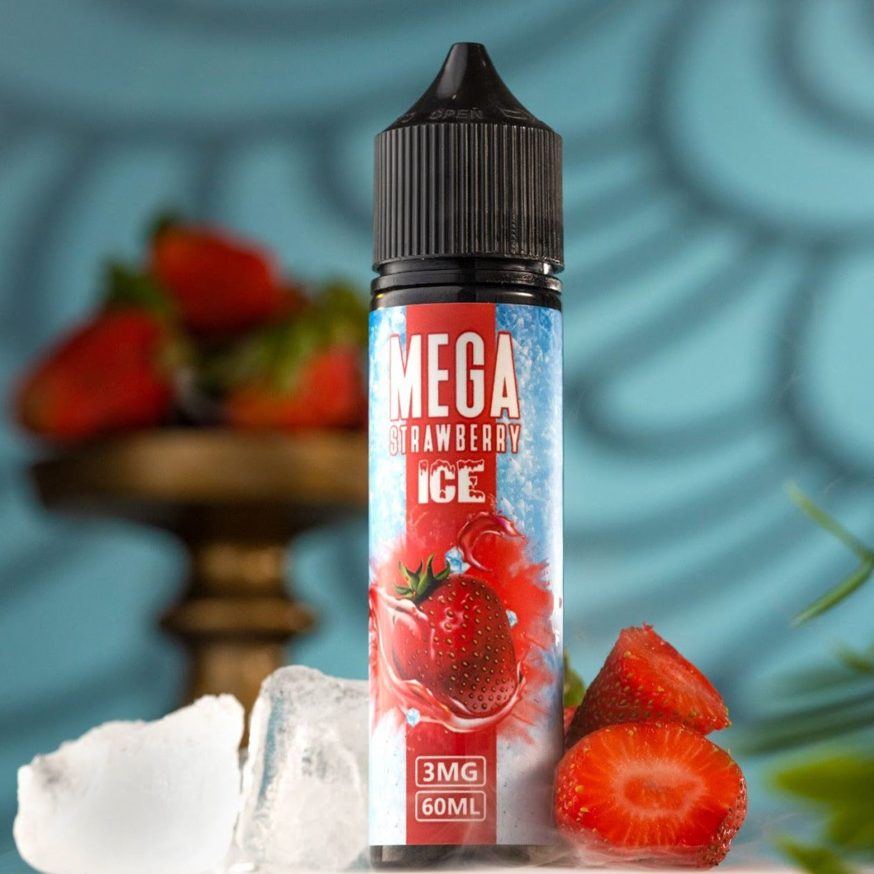 Strawberry Ice vape bottle by GRAND - Enjoy the refreshing blend of ripe strawberries and icy menthol in this e-liquid
