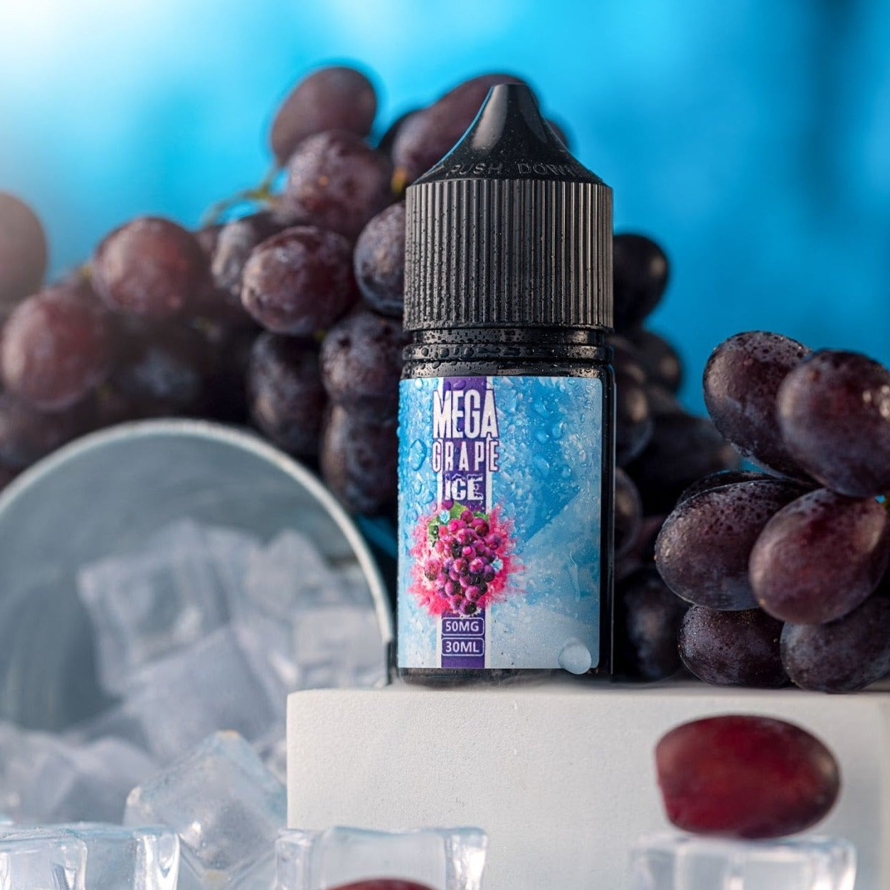 Mega Grape Ice Saltnic E-Liquid Bottle