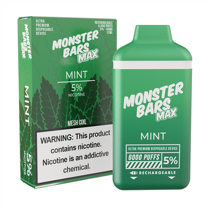 Monster Bars Max 6000 Puffs - 20MG & 50MG