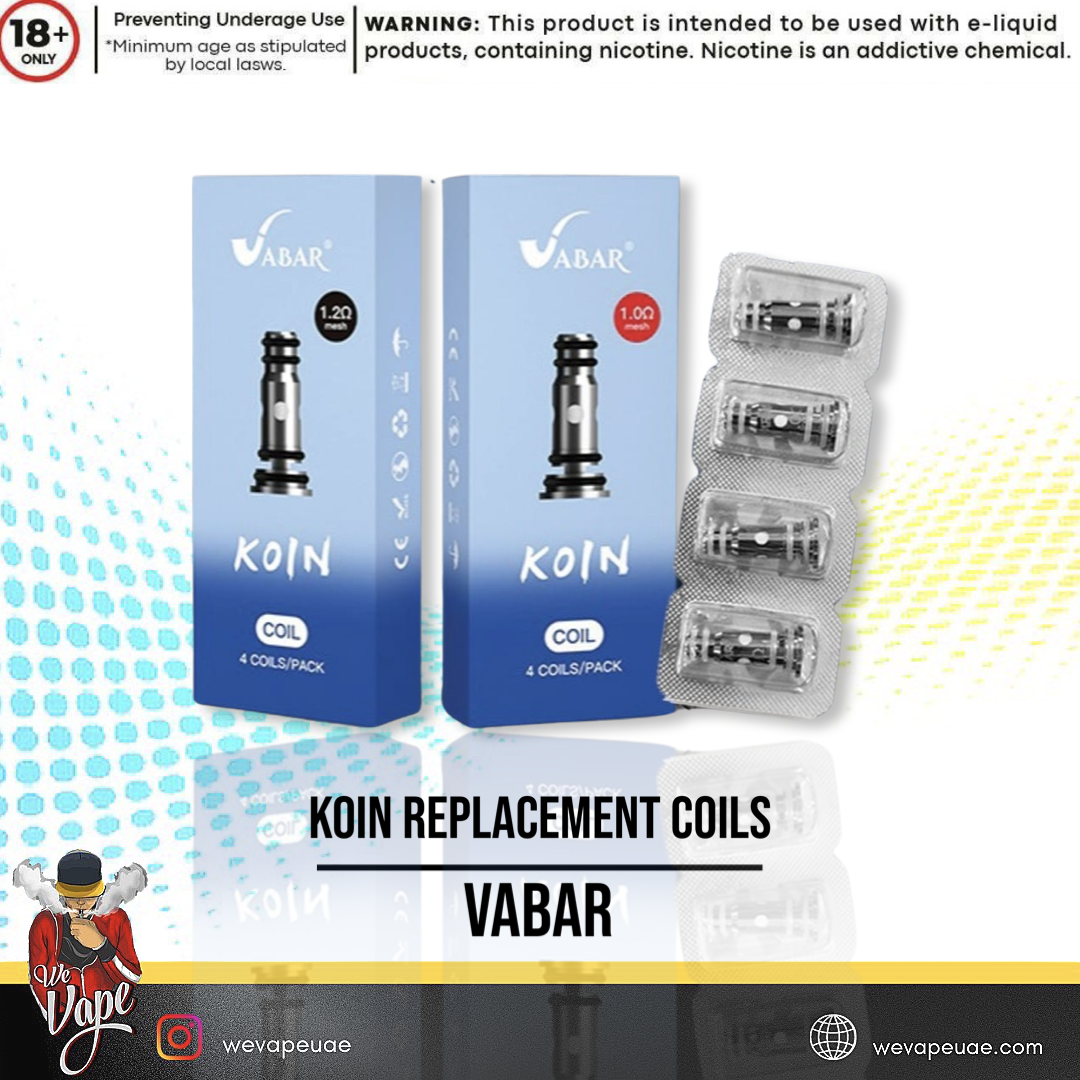Koin Replacement Coil by VABAR - High-quality replacement coils for VABAR vaping devices.