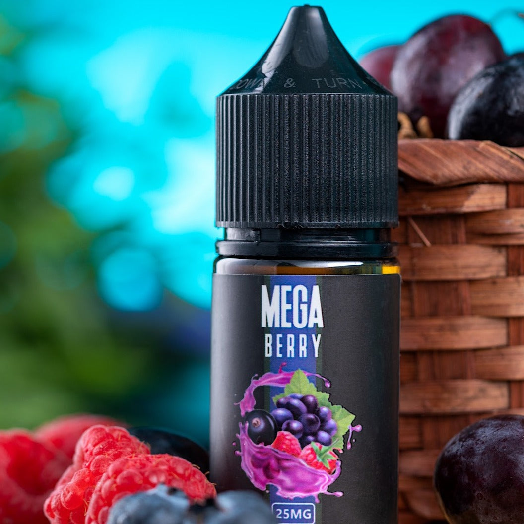 Mega Berry Saltnic by GRAND - A flavorful mix of berries for an exquisite vaping experience.