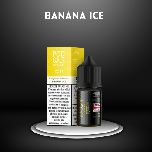 Banana Ice by PODSALT Saltnic - Icy Coolness with Authentic Banana Flavor E-Liquid