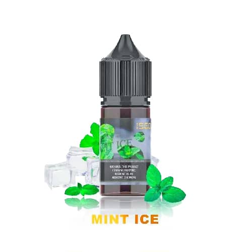 Mint Ice By ISGO Saltnic 30ml - Refreshing mint-flavored e-liquid bottle.