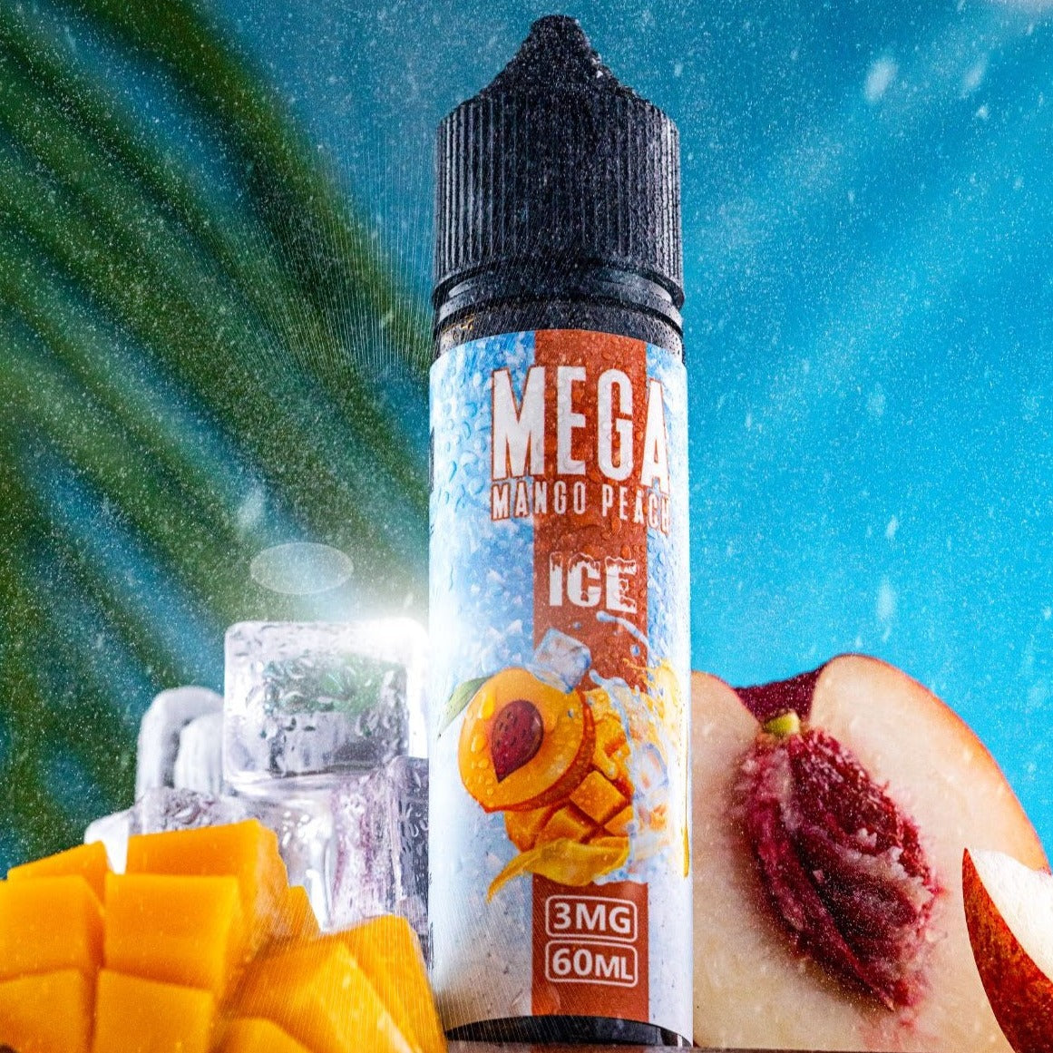 Mega Mango Peach Ice by GRAND - A Fusion of Mango, Peach, and Menthol for a Refreshing Vape Experience