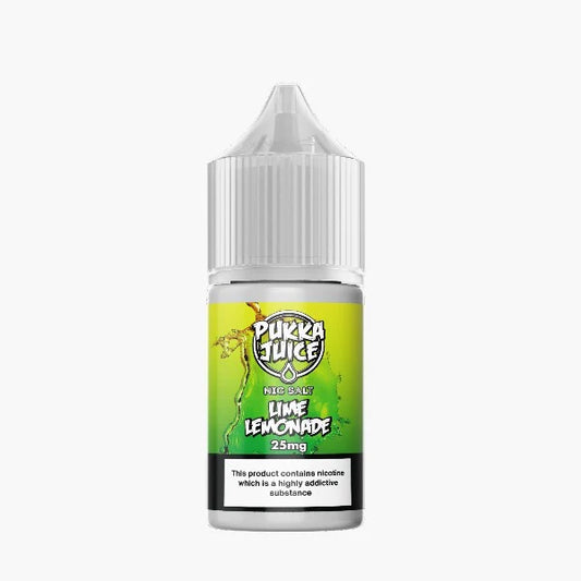  Lime Lemonade by PUKKA JUICE Saltnic e-liquid - A refreshing fusion of lime and lemonade for a citrusy vaping experience.