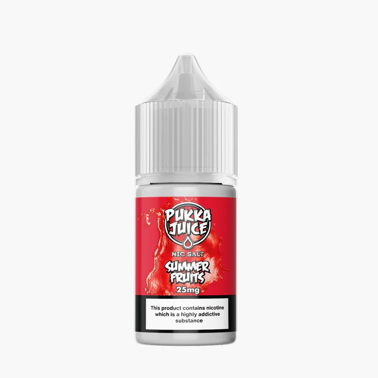 Summer Fruits by PUKKA JUICE Saltnic - A tropical blend of fruits for a refreshing vaping experience.