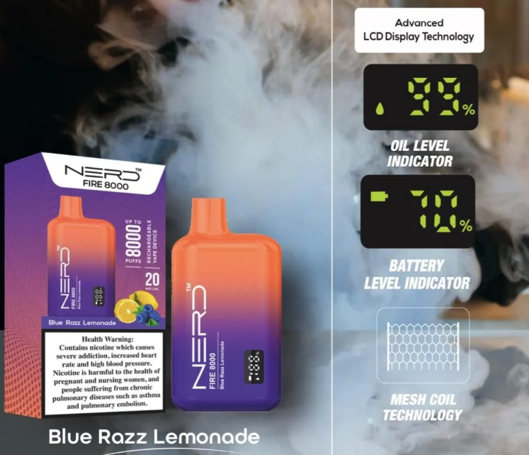 NERD Fire 8000 Puffs Disposable Vape