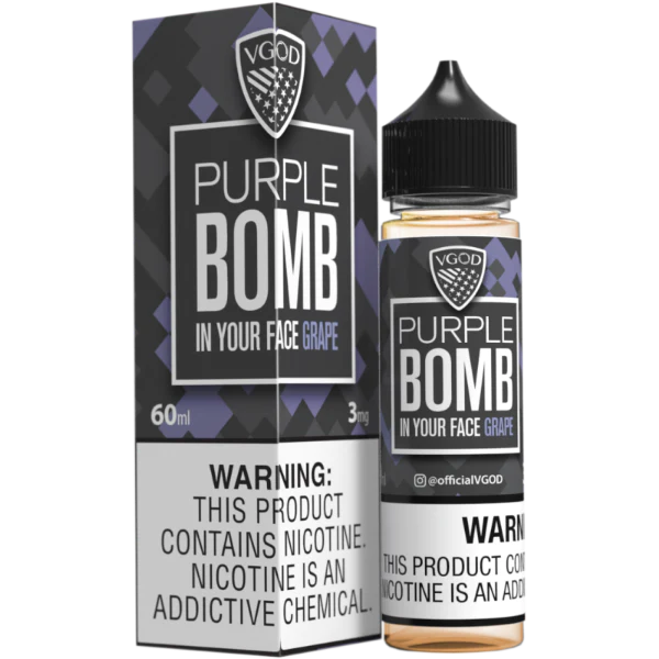  VGOD Purple Bomb E-Liquid - Immerse in the grape vaping experience with Purple Bomb. Buy online for a fruity delight.