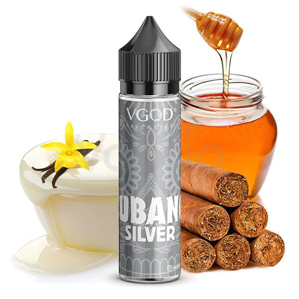 VGOD Cubano Silver E-Liquid - Experience the richness of Cuban cigar flavor with Cubano Silver. Buy online for a premium vape.