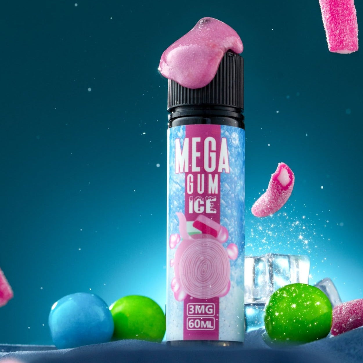 GRAND Mega Gum Ice - Refreshing gum with a twist of icy coolness, a unique vaping experience.