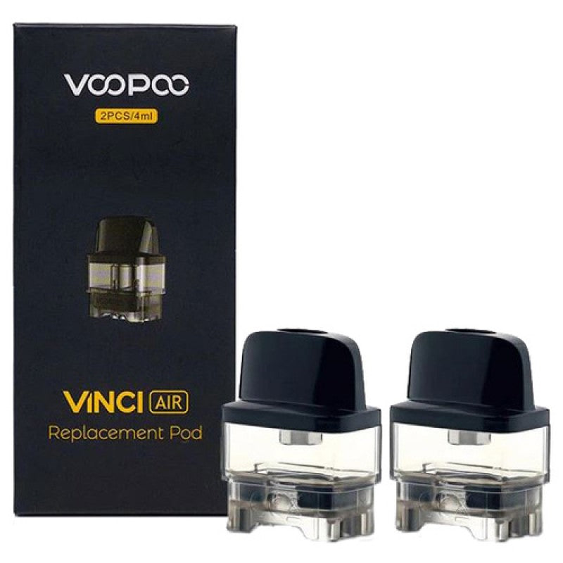 Voopoo 2PCS/4ml VINCI Air Replacement Pod - Extend your vaping journey with this pack of 2 replacement pods, each holding 4ml of e-liquid. Compatible with Voopoo Vinci Air device.