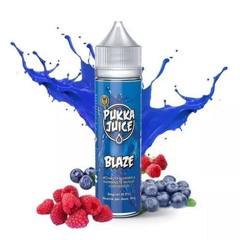 Blaze by PUKKA JUICE 60ml: Explore a Fusion of Sweet Fruits and Cooling Menthol in This Exciting E-Liquid.