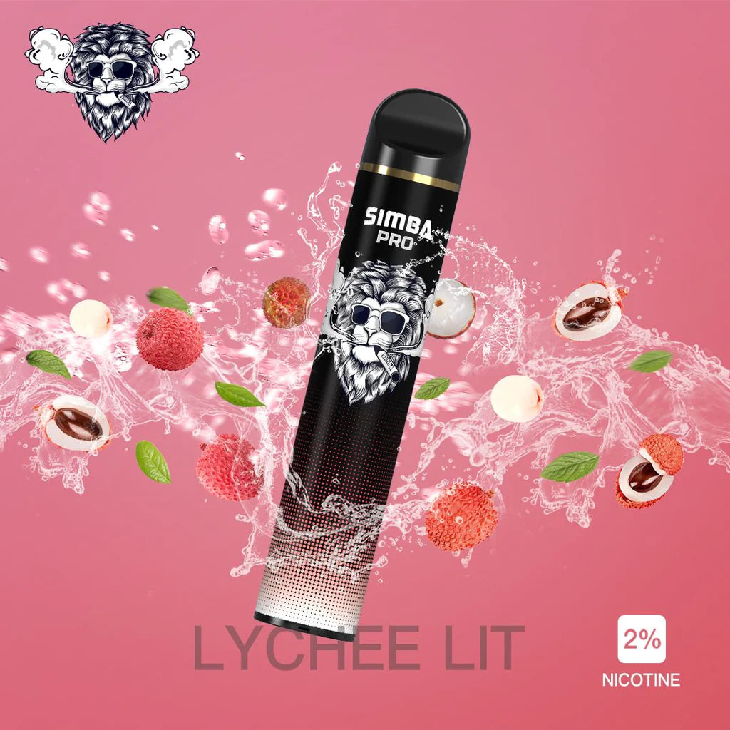Experience the irresistible flavor of Lychee Lit with Simba Pro Disposable. Indulge in the luscious taste and aroma of lychee with every puff