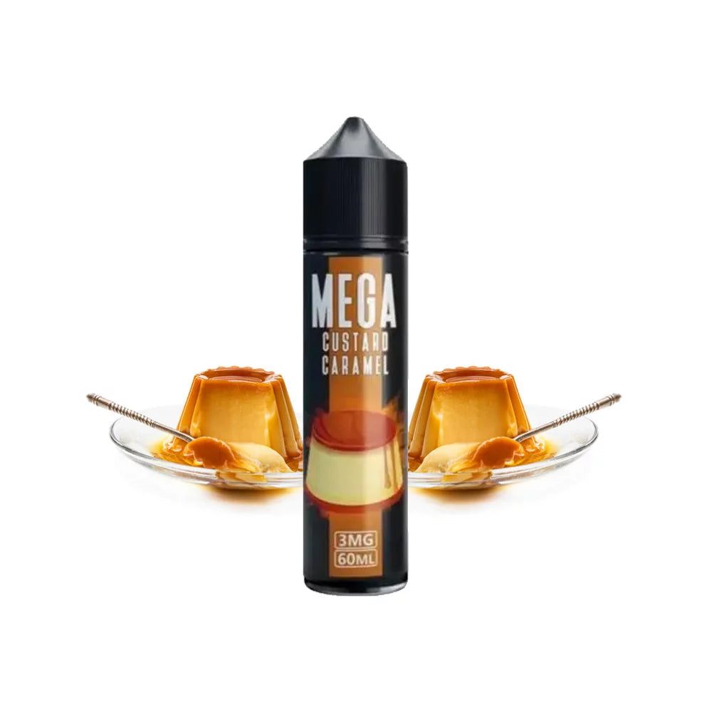 GRAND Mega Custard Caramel - A delectable blend of custard and caramel for an indulgent vaping experience.