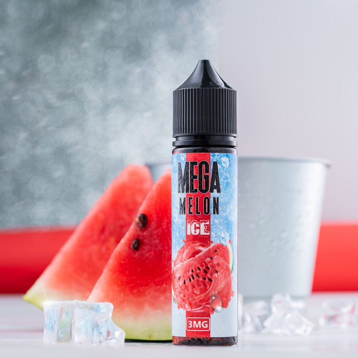 Mega Melon Ice e-liquid by GRAND - A refreshing blend of icy melon sweetness for a revitalizing vaping experience