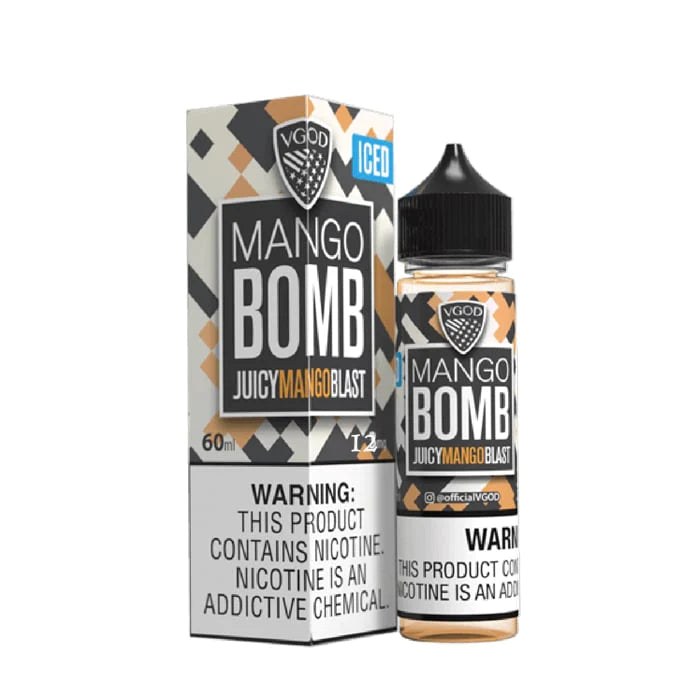 Mango Bomb Iced by VGOD - Premium mango and menthol e-liquid.