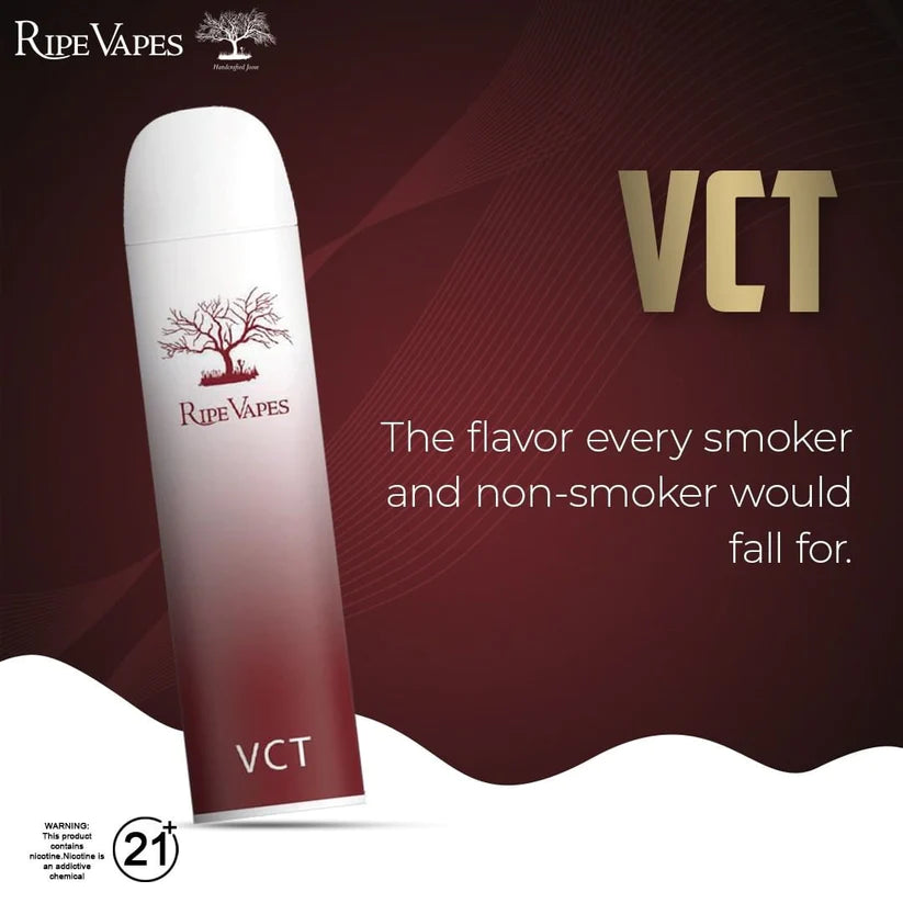 VCT Flavor: Indulge in the sophisticated blend of rich tobacco, creamy vanilla, and a hint of sweet custard, providing a smooth and luxurious vaping experience. The Flavor every smoker and non-smoker would fall for.
