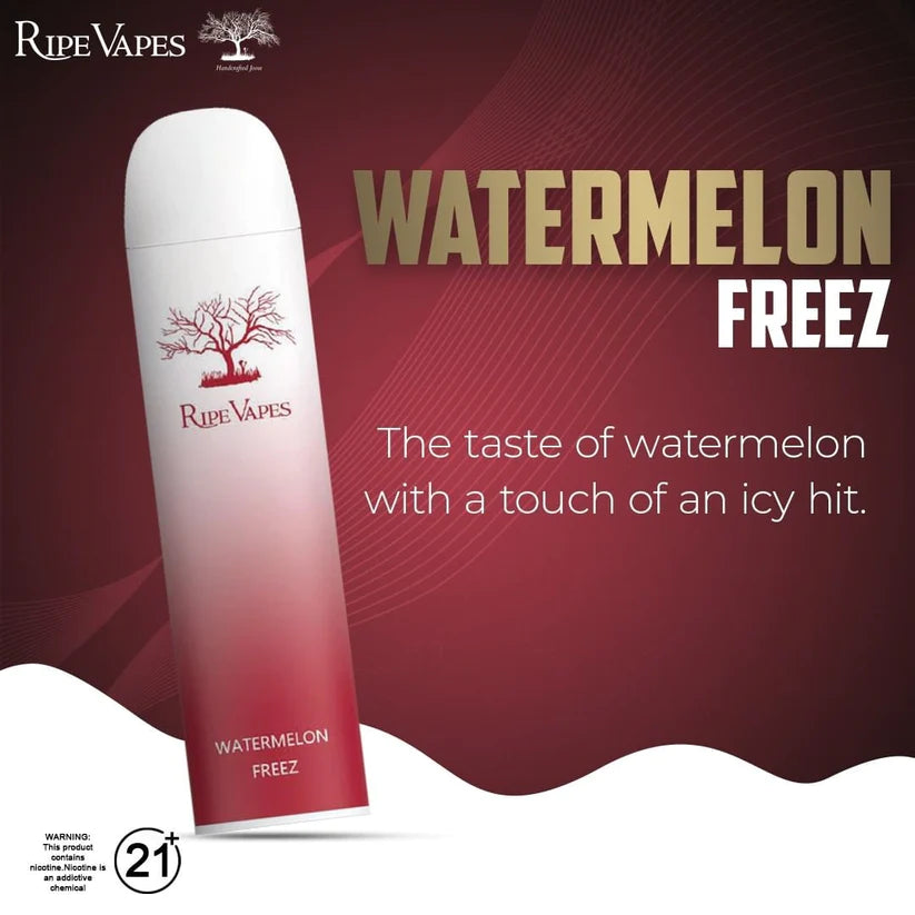 Watermelon Freeze Flavor: Immerse yourself in the refreshing taste of juicy watermelon with an icy coolness, delivering a delightful and revitalizing vaping experience.