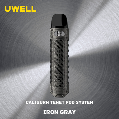 Caliburn Tenet Pod System in Iron Gray - Sleek and stylish vaping device by UWELL