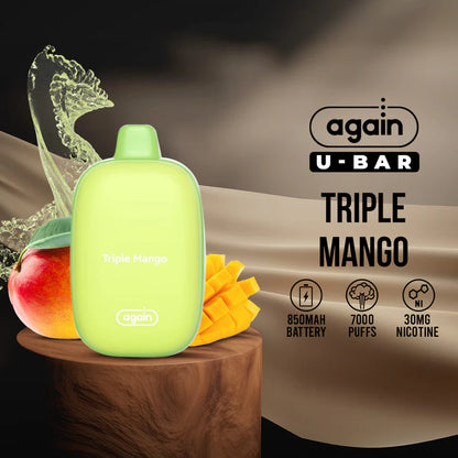 Triple Mango- A tantalizing trio of juicy mango flavors, creating a tropical vaping delight. 