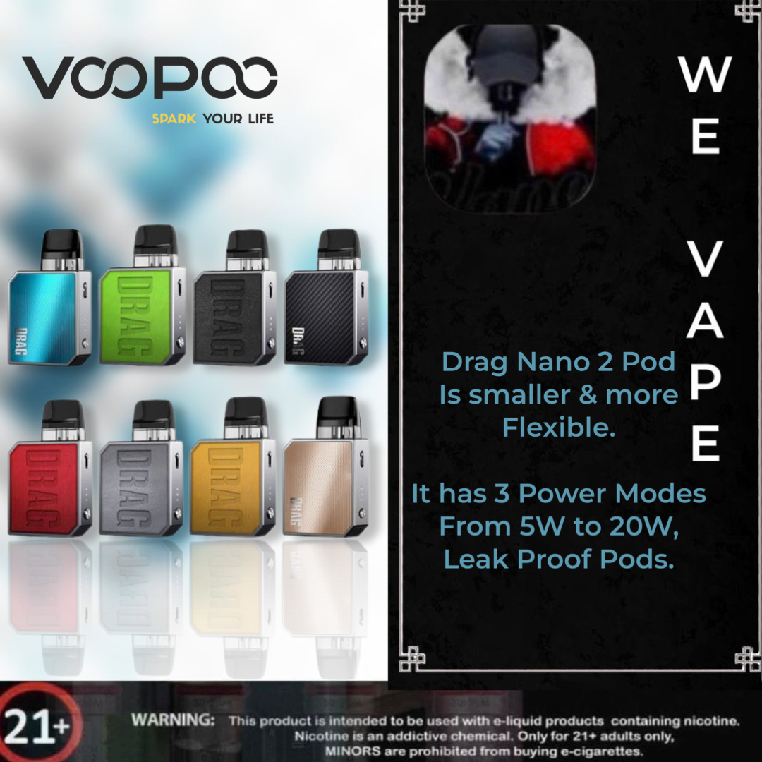 Drag Nano 2 Pod System Kit by Voopoo - Compact Vaping with Superior Performance| We Vape