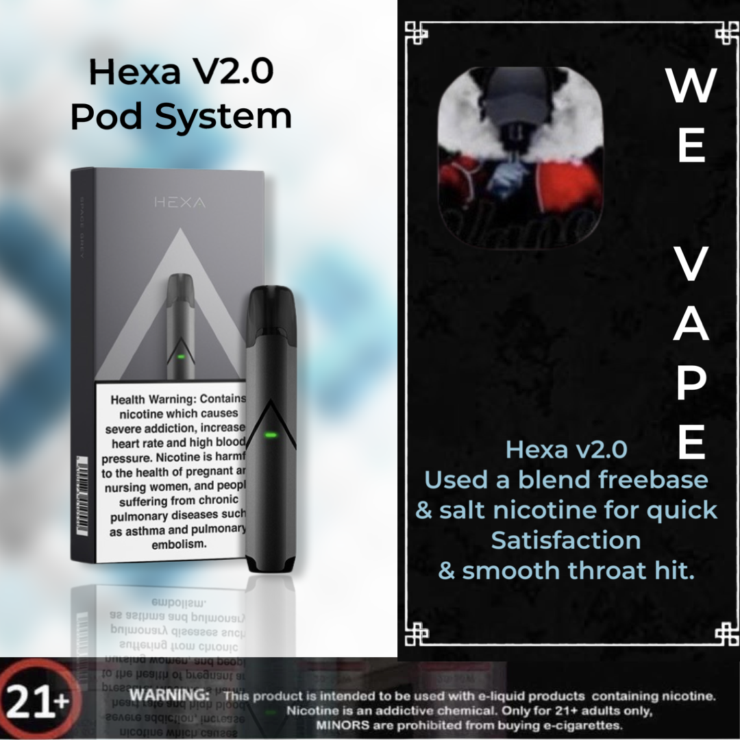 Hexa V2.0 Pod System - Black | Elevate Your Vaping Experience with We Vape