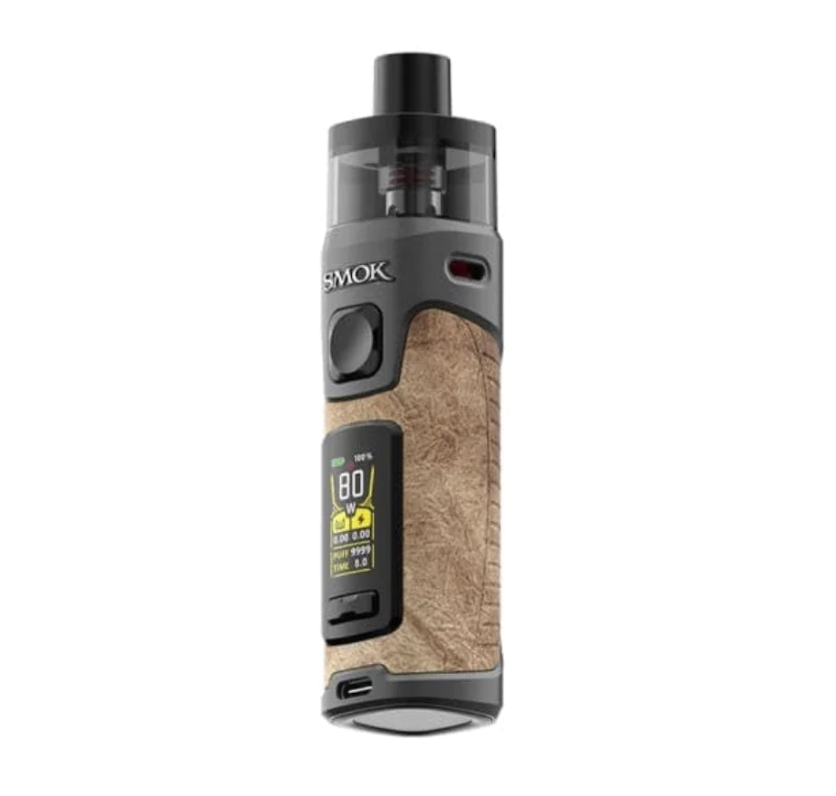 RPM 5 Pod System By Smok - Brown Leather Vape Kit with 5-80W Output